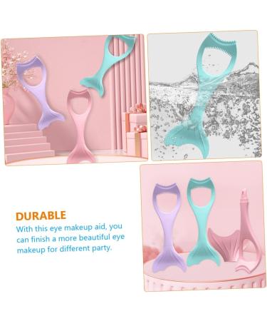 FOMIYES 5pcs Mascara Brush Stickers Makeup Stencil Multi- Women Silicone Eyeliner Miss Simple Splitter 1 count (Pack of 1) Bluex5pcs - Buy Online on GoSupps.com