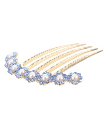 Didiseaon Hair Accessories Rhinestone Hair Clips for Women Rhinestone Clips for Hair Rhinestone Side Comb Hair Comb Clip Metal Hair Comb Vintage Decorate Imitation Pearls Bride
