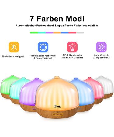 500ml Aroma Diffuser & Humidifier Automatic Shutdown Waterless Operation Silent Multi-Color LED Light for Essential Oils - Shop Internationally! - Buy Online on GoSupps.com