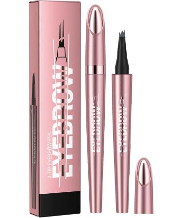4 Point Eyebrow Pencil 3d Waterproof Microblading Eyebrow Eye Brow Microblade Long Lasting Brow Pencils Light Brown Black Dark Brown Gray 1 count (Pack of 1) - Buy Online on GoSupps.com