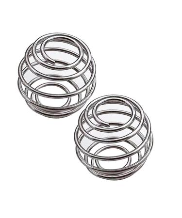 2 pieces of stainless steel protein shaker Mixing ball protein sports fitness shaker protein Shaker bottle cup wire whisk for protein blended drinks (4.0 x 4.0) silver