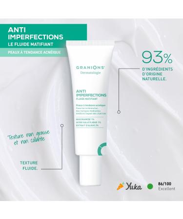 Anti-Imperfection Face Cream - Mattifying Face Cream - Acne Face - Acne Healing Cream - GRANIONS Dermatology - Zinc Acne Cream - Moisturizing Face Cream 40 mL - Buy Online on GoSupps.com