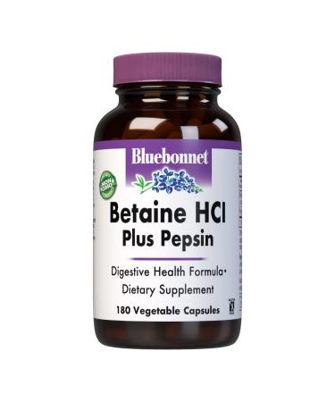 Bluebonnet Nutrition Betaine HCL Plus Pepsin 180 Veggie Caps