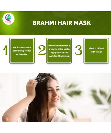 Brahmi Powder 8 Oz - Natural Hair Growth & Memory Booster | Scalp Nourishing Mask | Bacopa Monnieri Powder by Yogi's Gift - Buy Online on GoSupps.com
