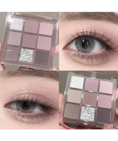 PICKX 9 Colors Glitter Eyeshadow Makeup Palette Matte High Pigmented Colorful Creamy Texture Eye Shadow Powder Natural Waterproof Long Lasting Eyeshadow Powder Cosmetics (F) - Buy Online on GoSupps.com