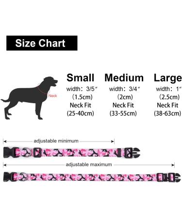 Suredoo Adjustable Dog Collar - Soft Comfort Nylon for Small to Large Dogs - Camo Pink (M: 33-55cm) - Buy Online on GoSupps.com