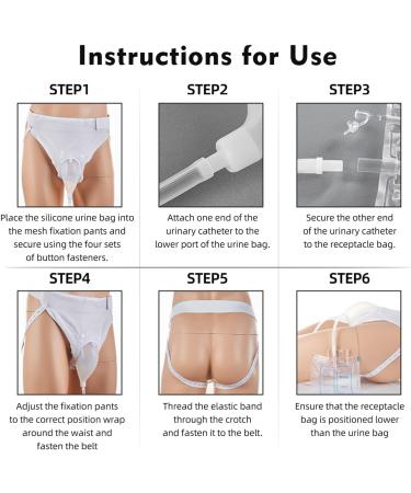 Portable Urinal for Men - Silicone Urinary Drainage System with Collection Bags for Elderly | Skin-Friendly & Odorless | Includes Roomy Pants - Buy Online on GoSupps.com