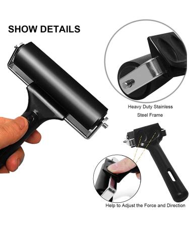 3 Pack Printmaking Brayers - Premium Brayer Rollers for Crafting Hard Rubber Roller Brayers Vinyl Roller Ink Paint Brush for Wallpapers Stamping Gluing Application (2.4 4 7.9 ) (Black) - Buy Online on GoSupps.com