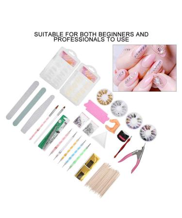 Professional 17-Piece Nail Art Set - DIY Kit with Rhinestones Nail File Acrylic Pen & Clipper for Stunning Nail Designs - Buy Online on GoSupps.com