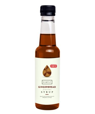 Simply Sugar Free Gingerbread Syrup Low Calorie Vegan & Nut Free Flavoured Syrup for Coffee Cocktails & Baking (250ml) Gingerbread 250 ml (Pack of 1)