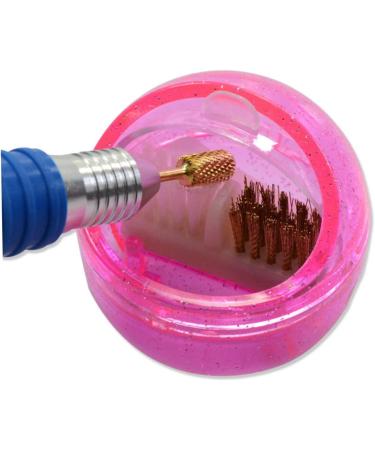 Nail Cleaning Brush Box Mini Nail Drill Bit Cleaning Box Portable Polishing Nail Art Tool - Buy Online on GoSupps.com