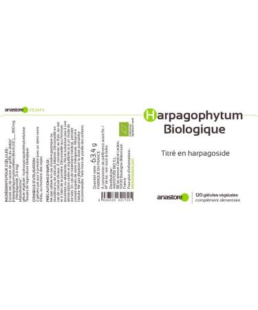 Organic Harpagophytal x 400 mg / 120 capsules * Joints (inflammation) Digestion (Liver) Muscles and Skeletons Sports Performance (Muscle Pain) * Made in France - Buy Online on GoSupps.com