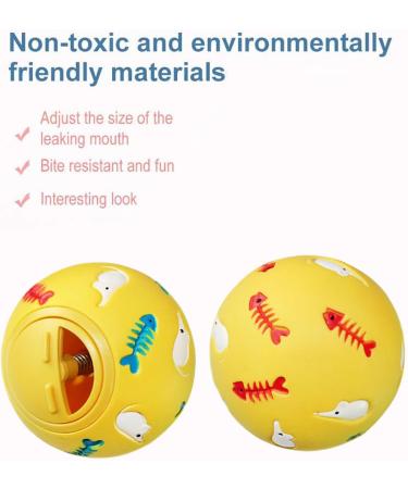 jiuhao Cat Treat Ball Cat Food Ball Toys Cat Ball Slow Feeder Toy Cat Food Dispenser Interactive Puzzle Ball Toy for Indoor Cats Training Brain Stimulation Toy - Buy Online on GoSupps.com