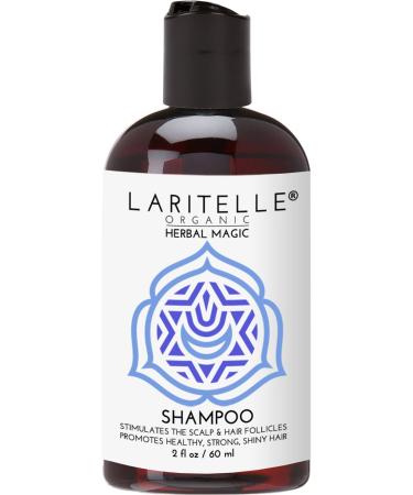 Laritelle Organic Travel Size Shampoo 2 oz | Hair Loss Prevention Clarifying & Strengthening | Rosemary & Saw Palmetto | NO GMO Sulfates Alcohol Parabens Phthalates | Unscented. Hypoallergenic GF