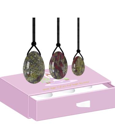 Yoni Egg Dragon Bloodstone - Kegel Exercise Balls for Pelvic Floor Strength | Natural Jade | Includes Box - Buy Online on GoSupps.com