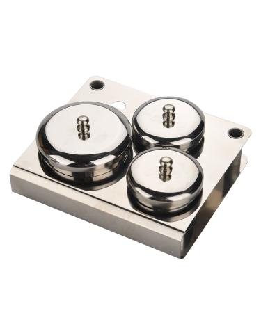 3 Pieces Nail Art Powder Liquid Cup Set - Stainless Steel Mini Tins for Salon Use | Compact Manicure Tools for Professionals - Buy Online on GoSupps.com