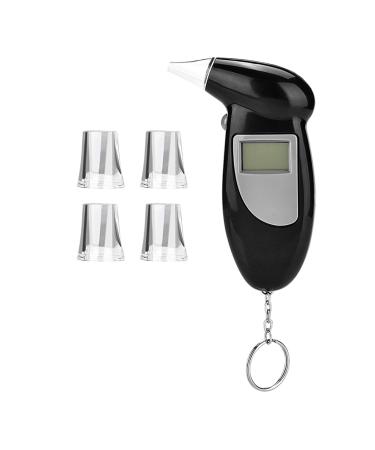 Breathalyzer with LCD Display  Digital Alcohol Breath Tester  Keychain Breathalyser Device with 5 Mouthpieces  Breath Alcohol Detector to Analyze The Concentration of Alcohol in The Blood