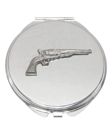 Old Pistol Compact Mirror Handbag Gift With Free Engraving 281