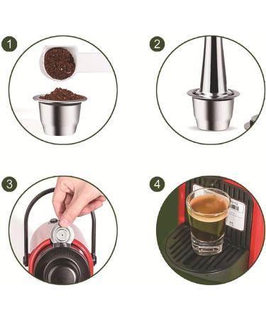 Tassety Reusable Capsules Set of 3 Refillable Tampons for + 1 Tamper + 1 + 1 + 1 Brush - Buy Online on GoSupps.com