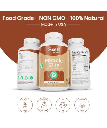 Calcium Bentonite Clay Capsules and Powder for Skin Glow & Toxin Removal (50 Minerals) - Buy Online on GoSupps.com