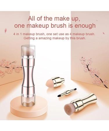 ZJchao Mini Face Makeup Brush 4 in 1 Makeup Brushes Tools Face Makeup Brush Soft Hair Portable Elastic Sponge Head Eyeshadow Lip Powder Travel Buffing Stippling Makeup Tools for Home Use - Buy Online on GoSupps.com