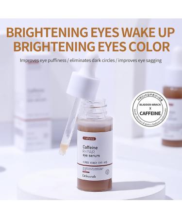 DEleventh Korean Brand Caffeine Repair Eye Serum 30ml / with Vitamin E Anti-Oxidation Fade Fine Lines Reduce Puffiness and Dark Circles Firm and Hydrate Delicate Eye Area - Buy Online on GoSupps.com