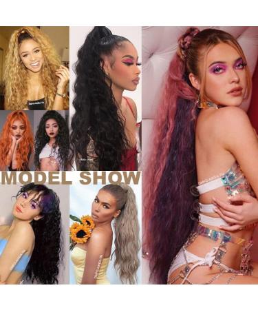 Buy Porsmeer 75 cm Ginger Orange Wavy Curly Ponytail Extension - Natural Clip-In Hair Part for Women | Afro Braid Hair Extension - Buy Online on GoSupps.com