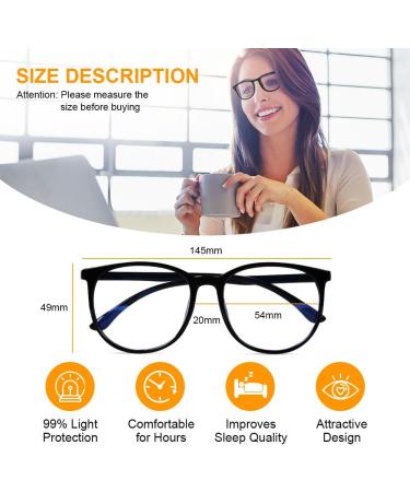 Aomig Blue Light Glasses - 2PC Unisex Gaming & Reading Glasses | Protect Eyes & Reduce Fatigue (Black/Gray) - Buy Online on GoSupps.com
