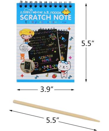 IFfree 16Pack Rainbow Scratch & Sketch Note Pads  Rainbow Scratch Mini Notes with Stylus Scratch Paper 10 Pages  Drawing Notepads Small Size.(Four Colours  with Four Stylus) - Buy Online on GoSupps.com