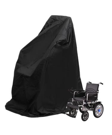 Wheelchair Cover | Mobility Scooter Cover Wheelchair Dust Cover | Waterproof Wheelchair Protection Cover | Wheelchair & Scooter Storage Protective Cover (115x75x130cm Black) 115x75x130cm Black