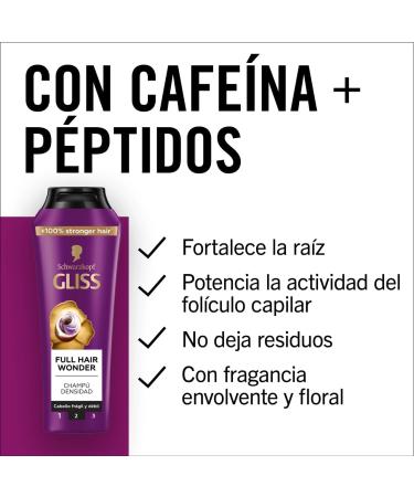  Syoss Gliss Full Hair Wonder Strengthening and Volumising Shampoo for Fine and Weak Hair Restorative Formula 250ml - Buy Online on GoSupps.com