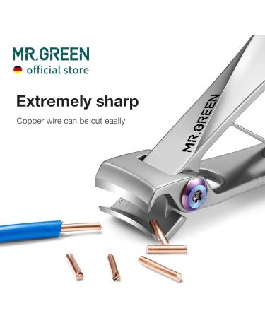 MR.GREEN Stainless Steel Nail Clippers - Wide Jaw Toenail & Fingernail Cutter | Durable Manicure Tools for Thick Nails - Buy Online on GoSupps.com