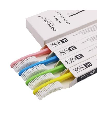 DR PERFECT Extra Hard Toothbrush - BPA Free, Large Long Head, Whitening Teeth - Pack of 4 - Buy Online on GoSupps.com