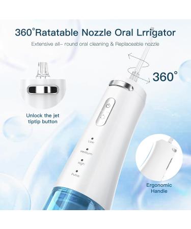 Leark Cordless Water Flosser - IPX7 Waterproof 4 Pressure Modes Rechargeable Dental Care Device for Home & Travel - Buy Online on GoSupps.com