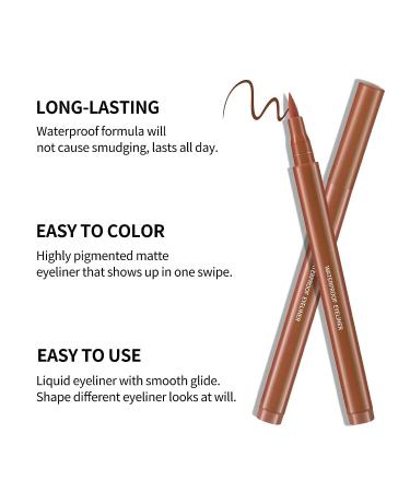 Boobeen Colorful Liquid Eyeliner - Matte Eye Makeup Pen | Highly Pigmented & Long Lasting for Women - Buy Online on GoSupps.com