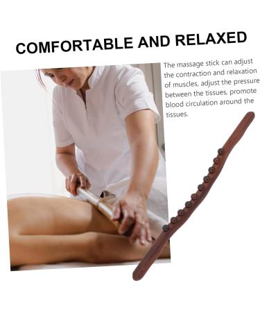 Lurrose Wooden Massage Roller - Deep Tissue Trigger Point Therapy Device for Belly & Body - Eco-Friendly Beech Wood Massager - Buy Online on GoSupps.com