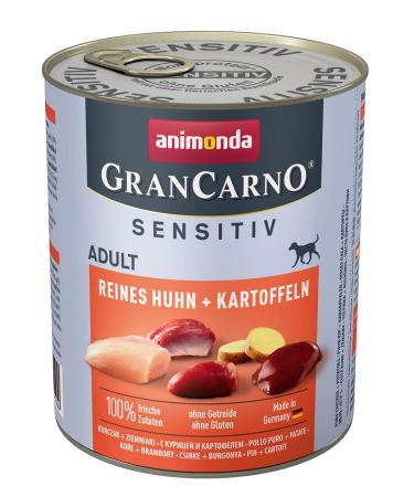 Animonda grancarno dog food adult sensitive wet food for adult dogs pure chicken + potatoes 6 x 800 g pure chicken + potatoes 800 g (6 Pack)