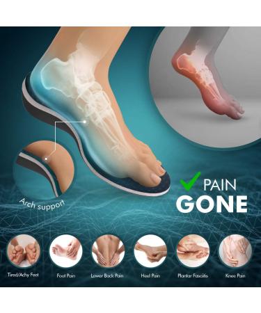 Plantar Fasciitis Insoles with Arch Support for All-Day Pain Relief - Unisex Blue Men 11-11.5 - Buy Online on GoSupps.com