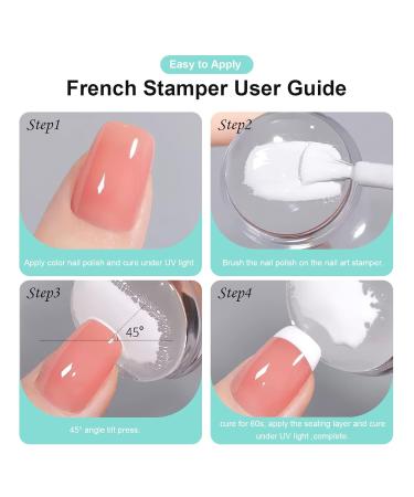 Buy X&D Nail Art Stamper - Clear Jelly Silicone Stamping Kit with Acrylic Scraper & 5 Art Plates | International Shipping Available - Buy Online on GoSupps.com