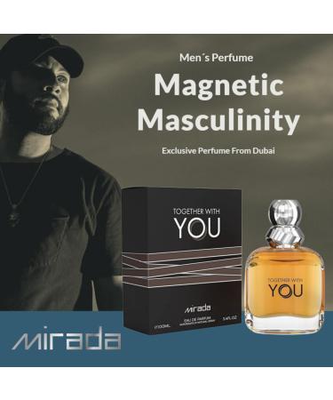 MIRADA Together With You Men's Eau de Parfum (EDP) 3.4 FL. Oz (100ml) Men s Perfume with Notes of Melon Pink Pepper Violet Mint Cardamom Pineapple Cinnamon Sage Lavender Vanilla Chestnut - Buy Online on GoSupps.com