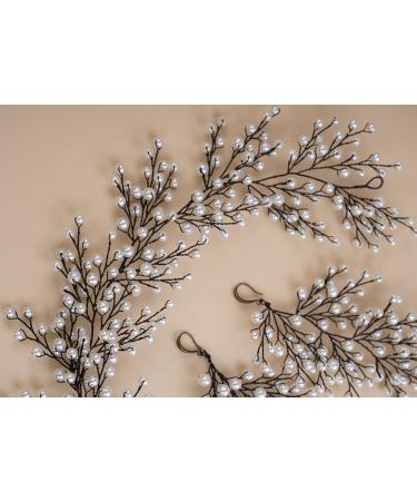 JWICOS Pearl Bridal Hair Accessories Set for Wedding Party - Headband, Earrings & Hair Vine - Buy Online on GoSupps.com