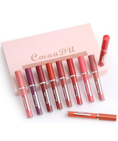 Matte Lip Gloss Set | Long-Lasting Non-Stick Lipsticks | Perfect Holiday Makeup & Christmas Gift - Buy Online on GoSupps.com