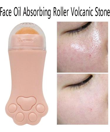 Bzwyonst Natural Volcanic Roller Oil Control Rolling Stone Face Cleansing Oil Absorption Roller Ball Pink - Buy Online on GoSupps.com