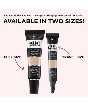 IT Cosmetics Bye Bye Under Eye Full Coverage Concealer - Dark Circles, Fine Lines, Redness & Discoloration - Waterproof, Anti-Aging Formula - 13.0 Light Natural - 0.4 fl oz - Buy Online on GoSupps.com