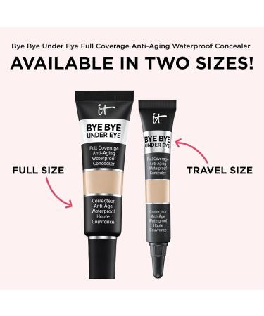 IT Cosmetics Bye Bye Under Eye Concealer 11.5 Light Beige - Full Coverage for Dark Circles, Fine Lines, Redness & Discoloration - Waterproof, Anti-Aging Formula - Natural Finish - 0.4 fl oz - Buy Online on GoSupps.com
