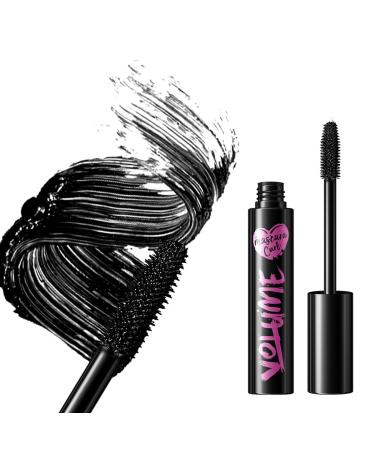 LDMZ Mascara Lash-Lengthening Black Mascara Washable Mascara Makeup Perfectly Defined Lashes Long-Stay No Clumping(Black)