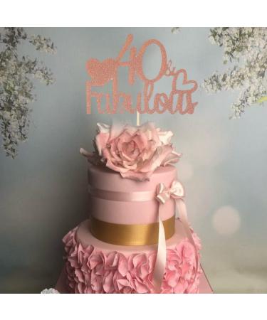 Fabulous Cake Topper Fabulous 40th Birthday Cake Topper Fabulous Birthday Cake Topper Fabulous Cake Decorations Rose Gold Cake Decoration For Women Men Birthday Anniversary Party Wedding - Buy Online on GoSupps.com