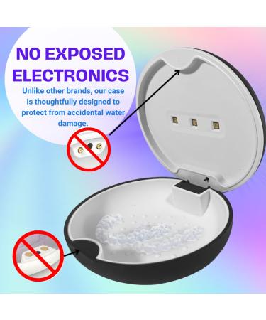 UVC Retainer Case for Invisalign & Mouth Guards - Slim Battery-Powered Dental Braces Case (Black) - International Shipping Available - Buy Online on GoSupps.com