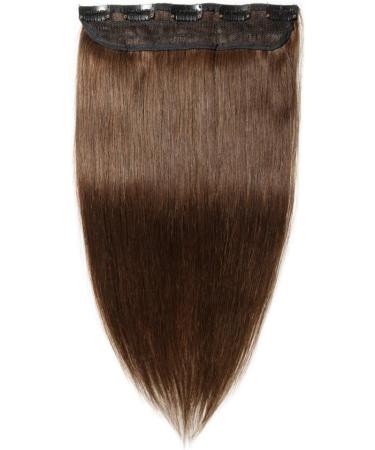 22 inches SEGO One Piece Hair Extensions Clip in Human Hair #4 Medium Brown Real Remy Hairpieces for Women 3/4 Full Head Straight Invisible (55g) - Buy Online on GoSupps.com