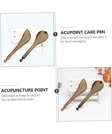 Healeved 2-Piece Face Acupuncture Massage Stick & Gua Sha Scraper - Acupressure Tools for Rejuvenating Facial Care - Buy Online on GoSupps.com